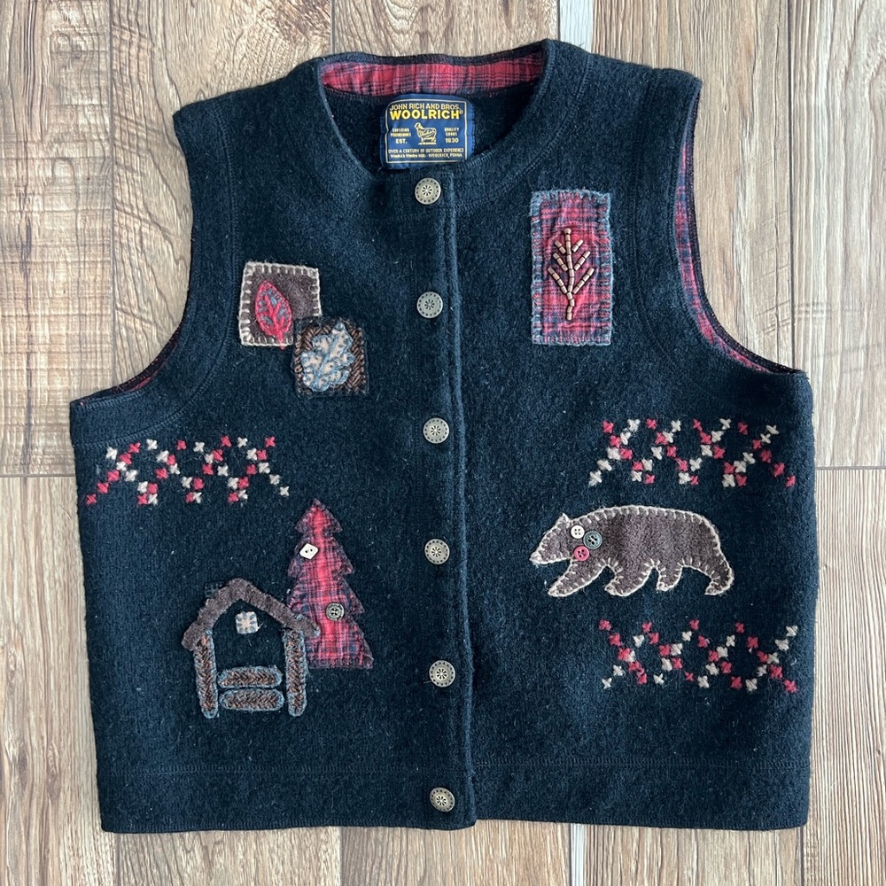 Woolrich Women’s Winter Vest 100% Wool Size Small